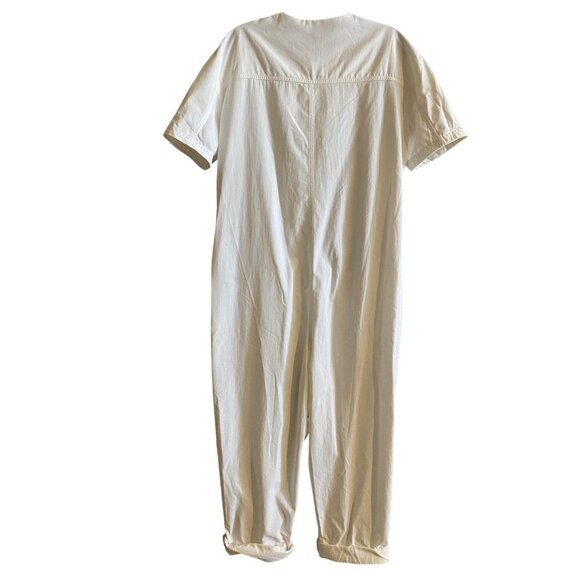 sweaty betty agile boiler suit utility jumpsuit sz small white short sleeve - Picture 2 of 8